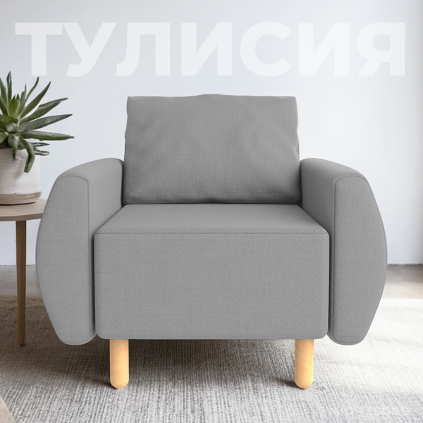 Изображение товара Кресло мягкое Mio Tesoro Тулисия (Twist 19 Grey)