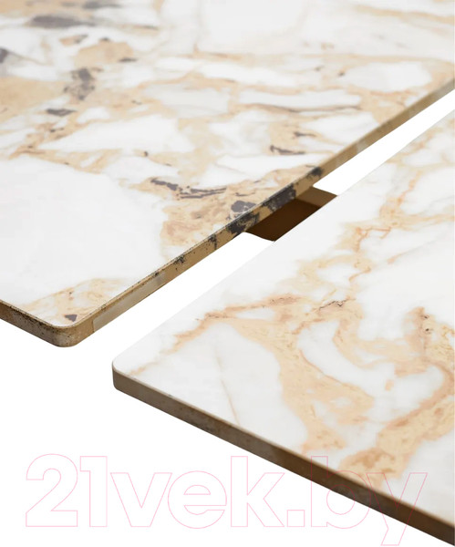 Изображение товара Обеденный стол M-City Accera New 160 / 614M05350 (Grand Jade Solid Ceramic/шампань)