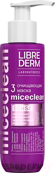 Изображение товара Маска для лица кремовая Librederm Miceclean Sense с АНА-кислотами для очищения нормальной кожи (150мл)