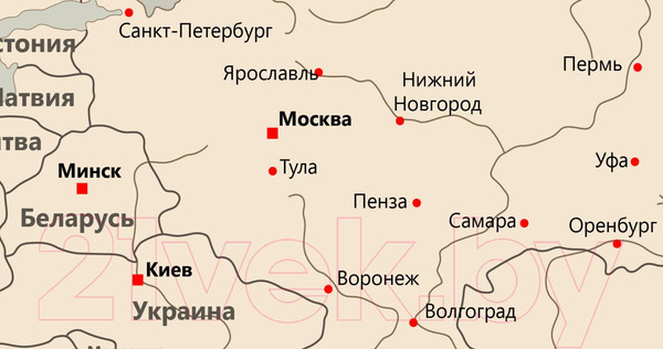 Изображение товара Фотообои листовые ФабрикаФресок Карта детская с самолетами / 044265 (400x265)