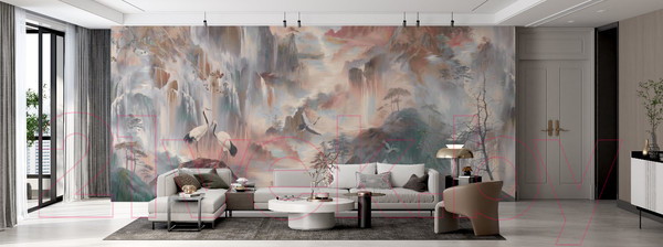 Изображение товара Фотообои листовые ФабрикаФресок Афреска Аисты / 065270 (500x270)