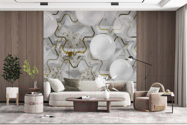 Изображение товара Фотообои листовые ФабрикаФресок 3D Одуванчики / 093265 (300x265)