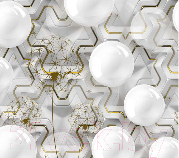 Изображение товара Фотообои листовые ФабрикаФресок 3D Одуванчики / 093265 (300x265)