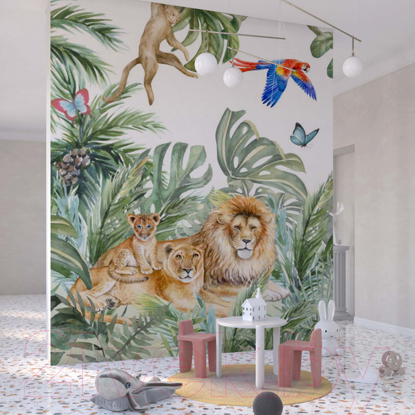 Изображение товара Фотообои листовые ФабрикаФресок Детские Джунгли / 102265 (200x265)