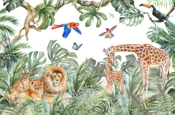 Изображение товара Фотообои листовые ФабрикаФресок Детские Джунгли / 104265 (400x265)