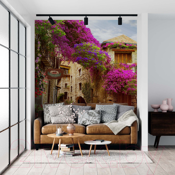 Изображение товара Фотообои листовые ФабрикаФресок Фреска Античная улочка с сиренью / 112265 (200x265)