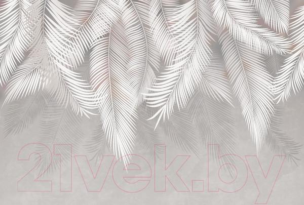 Изображение товара Фотообои листовые ФабрикаФресок Пальмовые листья Бетон / 134270 (400x270)
