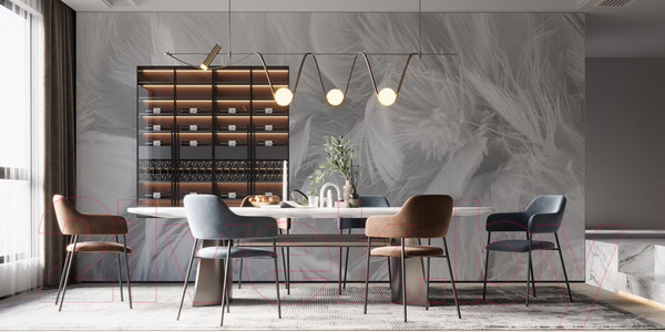 Изображение товара Фотообои листовые ФабрикаФресок Серые перья / 154280 (400x280)