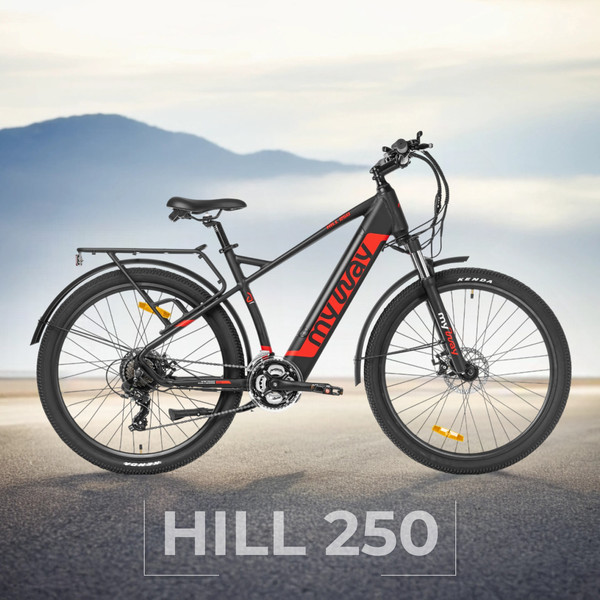 Изображение товара Электровелосипед MyWay Hill 250 27.5 (19, черный матовый)