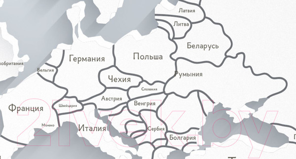 Изображение товара Фотообои листовые ФабрикаФресок Детская карта светлая с воздушными шарами / 334265 (400x265)