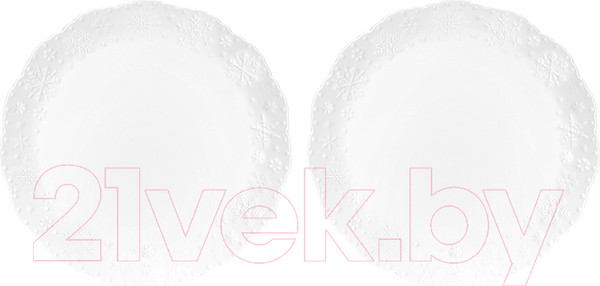 Изображение товара Набор тарелок Elan Gallery Снежинки / 540573