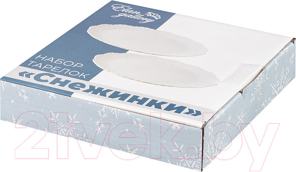 Изображение товара Набор тарелок Elan Gallery Снежинки / 540573