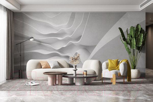 Изображение товара Фотообои листовые ФабрикаФресок 3D Абстракция Волны / 344270 (400x270)