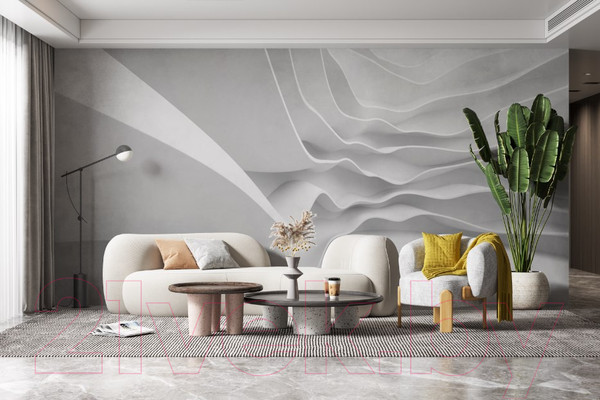 Изображение товара Фотообои листовые ФабрикаФресок 3D Абстракция Волны / 345270 (500x270)