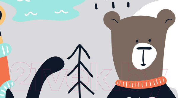 Изображение товара Фотообои листовые ФабрикаФресок Детская карта на английском / 394280 (400x280)