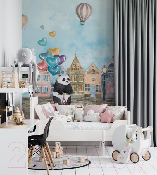 Изображение товара Фотообои листовые ФабрикаФресок Детская Панда / 412280 (200x280)