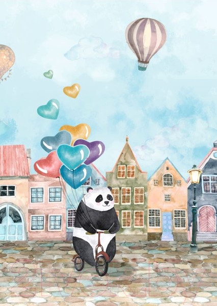 Изображение товара Фотообои листовые ФабрикаФресок Детская Панда / 412280 (200x280)