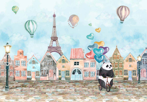 Изображение товара Фотообои листовые ФабрикаФресок Детская Панда / 414280 (400x280)