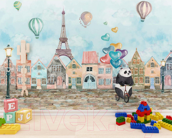 Изображение товара Фотообои листовые ФабрикаФресок Детская Панда / 414280 (400x280)