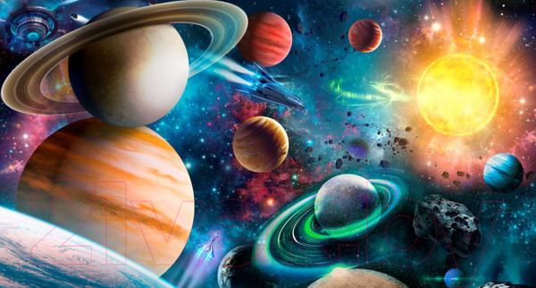 Изображение товара Фотообои листовые ФабрикаФресок Космос / 465270 (500x270)