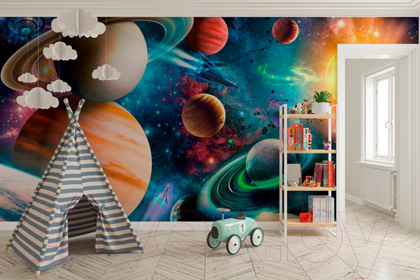 Изображение товара Фотообои листовые ФабрикаФресок Космос / 465270 (500x270)