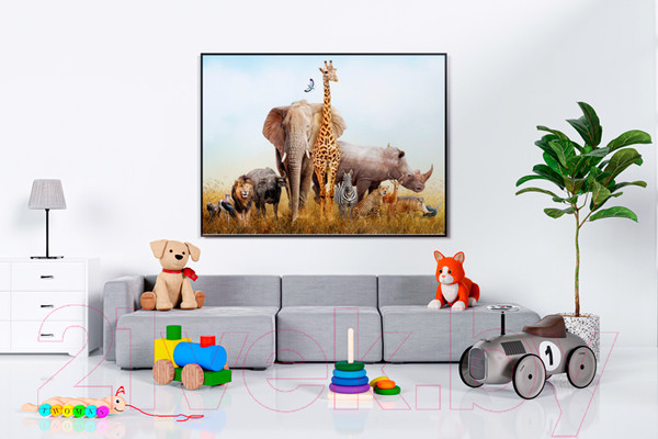 Изображение товара Фотообои листовые ФабрикаФресок Африканские звери / 481301 (130x100)