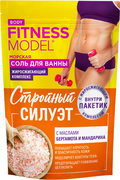 Изображение товара Соль для ванны Fito Косметик Fitness Model Body Стройный силуэт морская (530г)