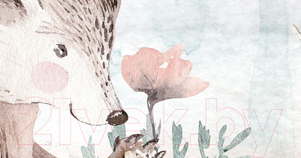 Изображение товара Фотообои листовые ФабрикаФресок Звери на поляне / 514270 (400x270)