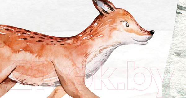 Изображение товара Фотообои листовые ФабрикаФресок Звери на поляне / 514270 (400x270)