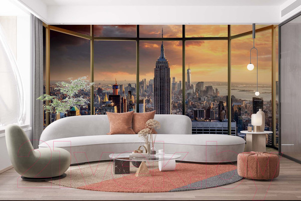 Изображение товара Фотообои листовые ФабрикаФресок Город из окна / 425280 (500x280)