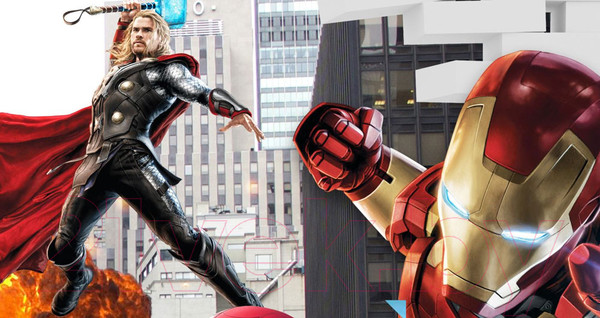 Изображение товара Фотообои листовые ФабрикаФресок Мстители из стены / 551510 (150x100)