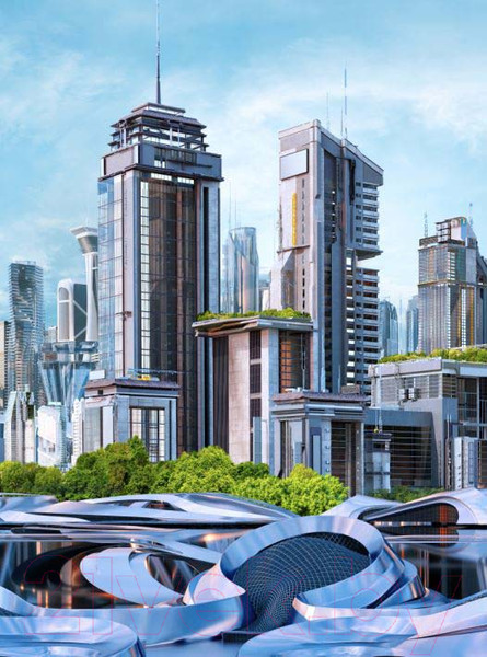 Изображение товара Фотообои листовые ФабрикаФресок Город Будущего / 582270 (200x270)