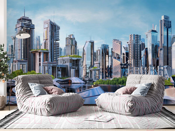 Изображение товара Фотообои листовые ФабрикаФресок Город Будущего / 585270 (500x270)