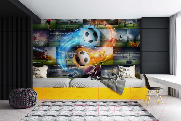 Изображение товара Фотообои листовые ФабрикаФресок Футбол Футбольный коллаж / 595270 (500x270)