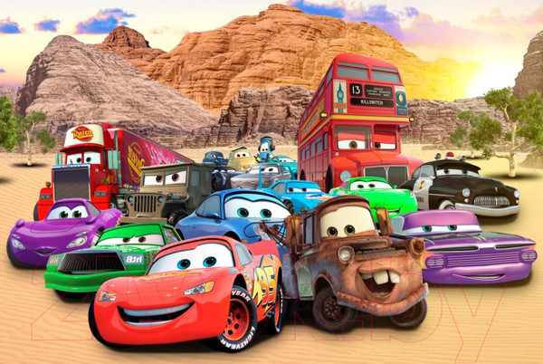 Изображение товара Фотообои листовые ФабрикаФресок Детские Тачки / 454270 (400x270)