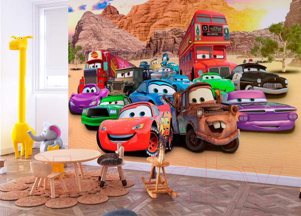 Изображение товара Фотообои листовые ФабрикаФресок Детские Тачки / 454270 (400x270)