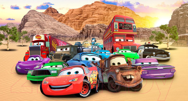 Изображение товара Фотообои листовые ФабрикаФресок Детские Тачки / 455270 (500x270)