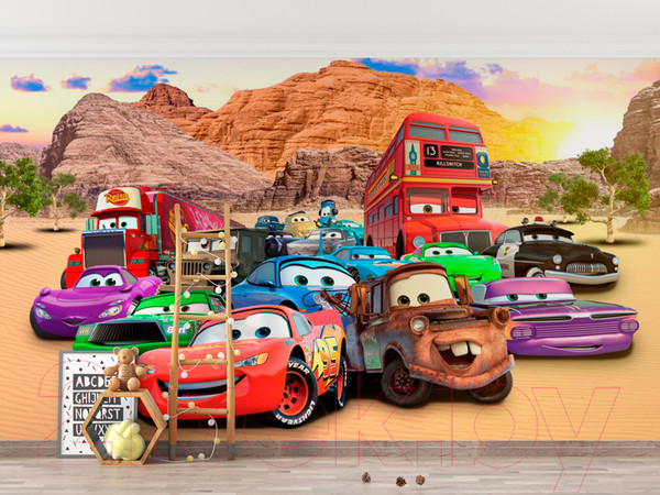 Изображение товара Фотообои листовые ФабрикаФресок Детские Тачки / 455270 (500x270)