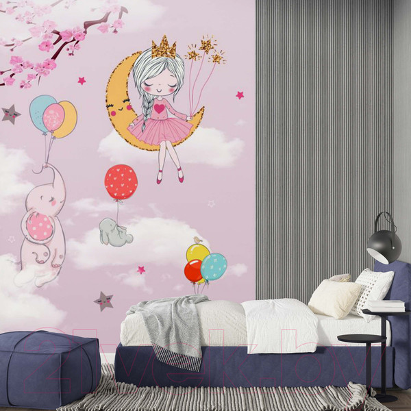 Изображение товара Фотообои листовые ФабрикаФресок Детские Принцессы на облаках / 622270 (200x270)