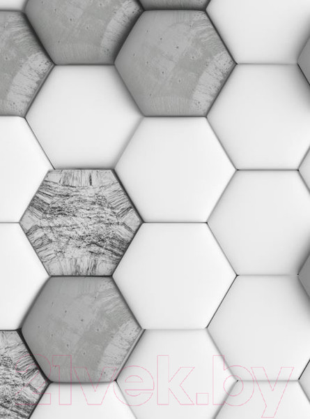 Изображение товара Фотообои листовые ФабрикаФресок Шестиугольники / 642270 (200x270)