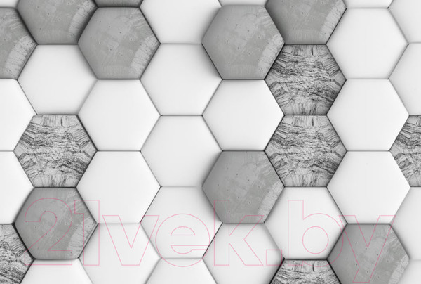 Изображение товара Фотообои листовые ФабрикаФресок Шестиугольники / 644270 (400x270)