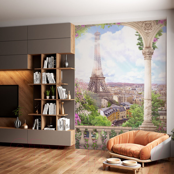 Изображение товара Фотообои листовые ФабрикаФресок Фреска Вид с балкона на Париж / 652270 (200x270)
