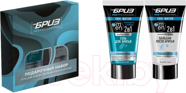 Изображение товара Набор косметики для бритья ТимБриз №1972 Гель для бритья 165мл+Бальзам после бритья 165мл
