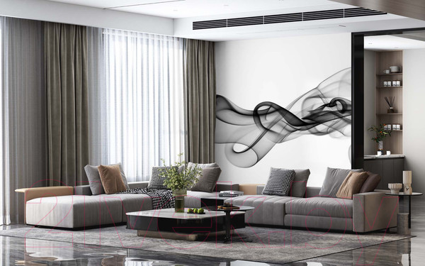 Изображение товара Фотообои листовые ФабрикаФресок Черные флюиды / 433270 (300x270)