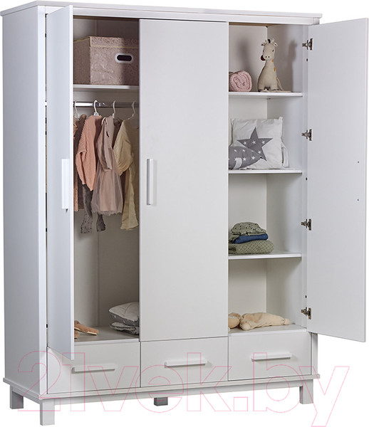 Изображение товара Шкаф Polini Kids Simple трехсекционный 3415 / 0002725.9 (белый)