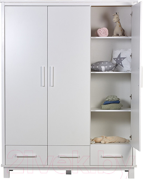 Изображение товара Шкаф Polini Kids Simple трехсекционный 3415 / 0002725.9 (белый)