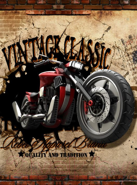 Изображение товара Фотообои листовые ФабрикаФресок Мотоцикл винтаж / 692270 (200x270)