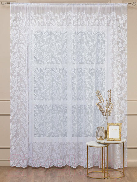 Изображение товара Гардина Amore Mio Жаккардовый 6PL 37891-01 300x2.7 / 92111 (белый)