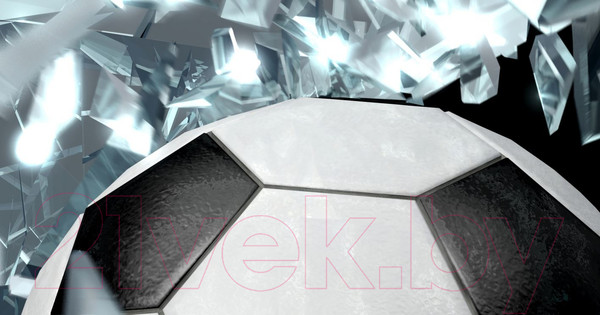 Изображение товара Фотообои листовые ФабрикаФресок Футбольный мяч разбивает стекло / 714270 (400x270)