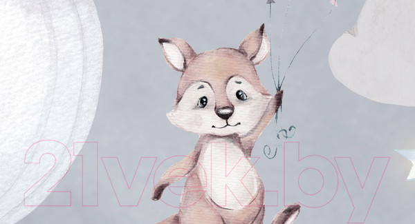 Изображение товара Фотообои листовые ФабрикаФресок Киты со зверями / 763270 (300x270)